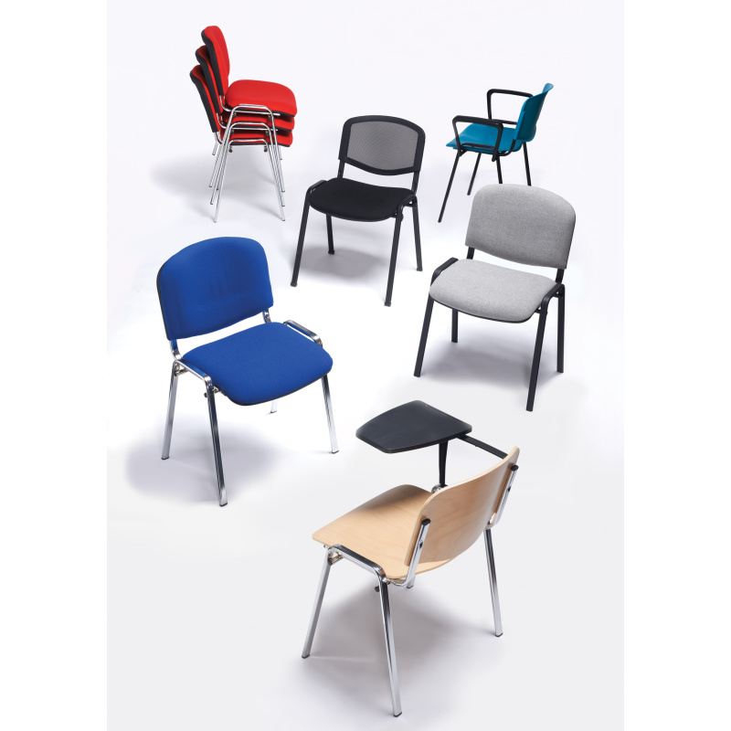 Taurus meeting room stackable chair with black frame and no arms - Image 2